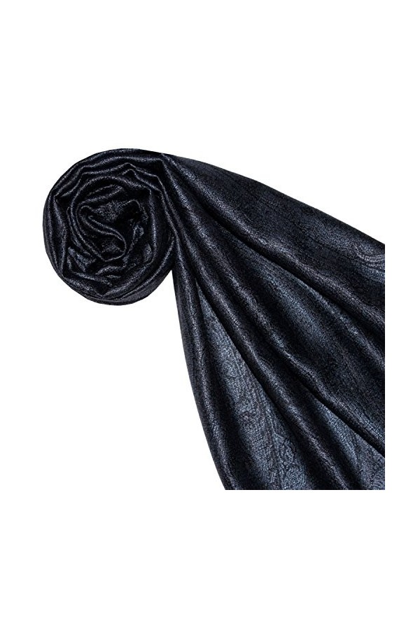 LORENZO CANA Pashmina pour la femme - écharpe de 100% soie avec les mesures de 35 x 160 cm - fait à la main – souple élégant 