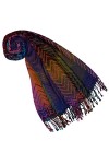 Lorenzo Cana Pashmina Foulard 70 x 180 cm Coton Écharpe Femme Laine Étole Multicolore Fibre Naturelle Écharpe de marque à fra