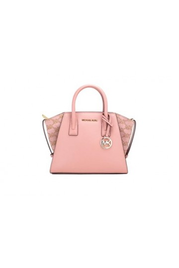 Michael Kors Avril Petit sac à bandoulière avec fermeture éclair sur le dessus Rose MK, rose