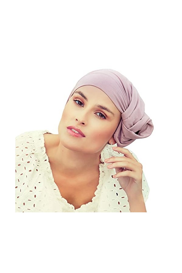 Viva Headwear Anna V Tube en Coton Doux et Viscose, Gris foncé mélangé, Taille Unique Femme