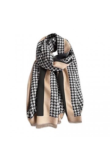 LumiSyne Hiver Écharpe En Cachemire Châle De Mode Pour Femmes Pied De Poule Classique Pashmina Foulards Frange Douce Chaud Lo