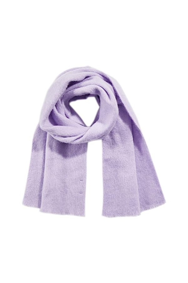 Amazon Essentials Écharpe texturée brossée Femme, Rose Fluo/Brun Châtaigne Foncé, Taille Unique