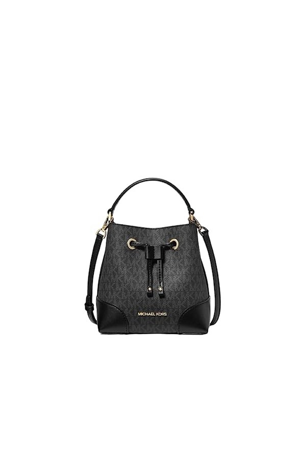Michael Kors Mercer Petit sac à bandoulière avec logo, Signature noire, Small
