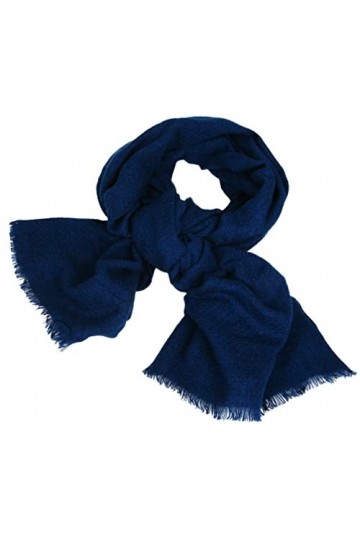 BEAT Châle Coton Modal Mixte Collection 70 x 190 cm Bleu