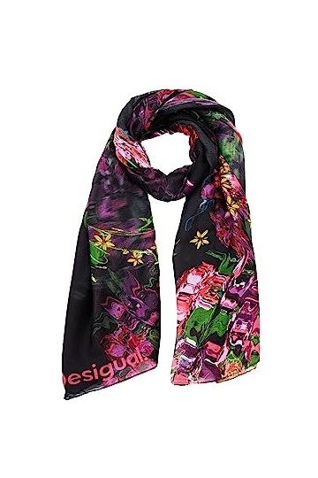 Desigual Fou_Flores Liquid, Noir, Taille Unique Femme