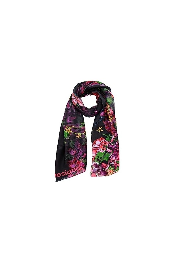 Desigual Fou_Flores Liquid, Noir, Taille Unique Femme