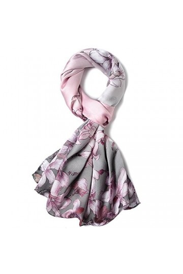 STORY OF SHANGHAI Femme Foulard 100% Soie Coloré Echarpe Léger Elégant Coupe Manuel Meilleur Cadeau pour votre Lady,Taille un