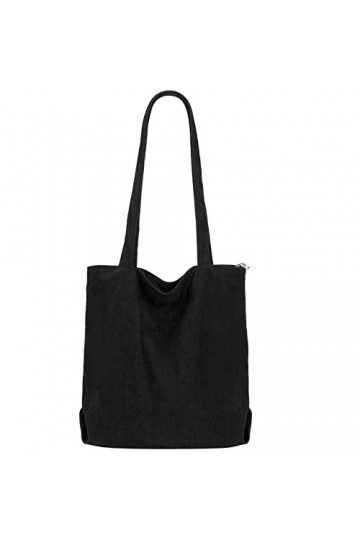 Jiliyote Sac à bandoulière en velours côtelé pour femme,Grand sac à bandoulière avec fermeture éclair,Sac à bandoulière pour 