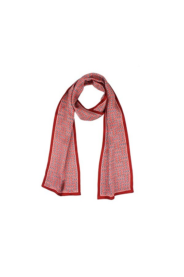 ANDANTINO Écharpe 100 % soie pour femme 150 x 16 cm de long pour foulard et cou - Enveloppes rectangulaires pour cheveux avec