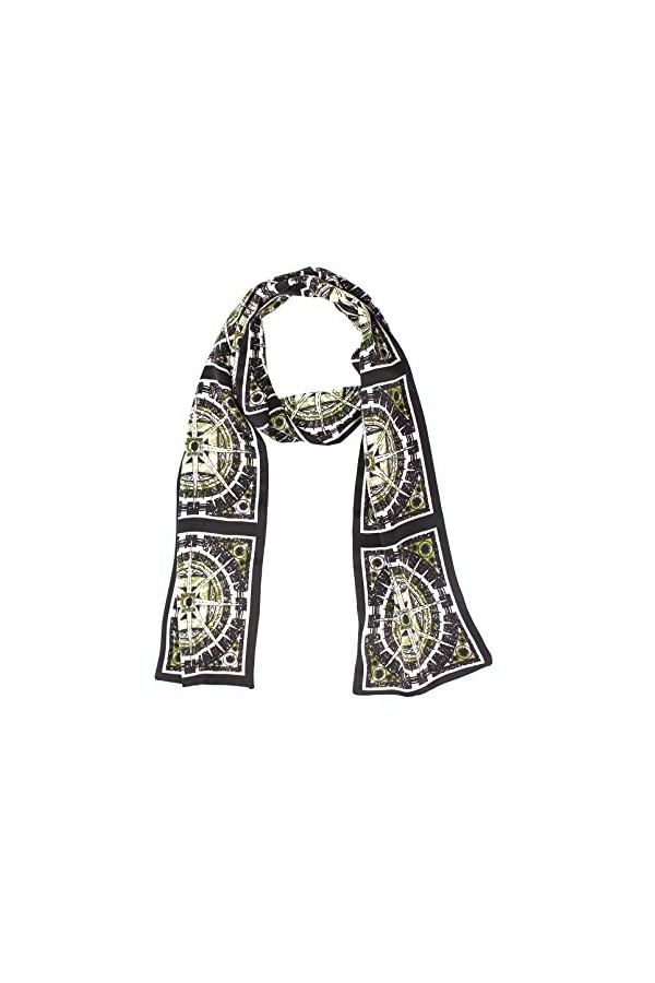 ANDANTINO Écharpe 100 % soie pour femme 150 x 16 cm de long pour foulard et cou - Enveloppes rectangulaires pour cheveux avec