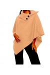 Générique Poncho Femme Tendance et Élégant Avec Boutons Châle chaud Taille Standard