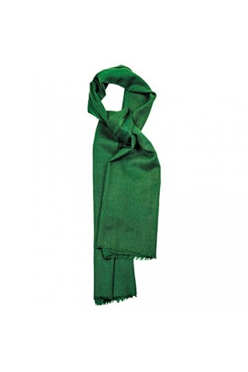 BEAT Châle Femme 100% Laine Uni Vert Collection 70 x 180 cm