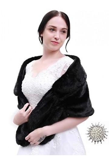 Sither Châle en fausse fourrure pour femme