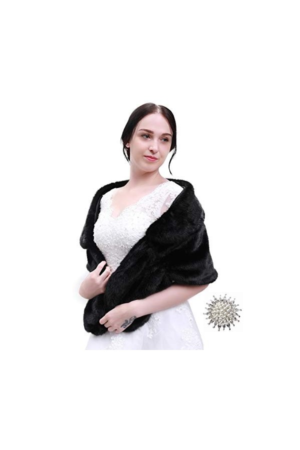 Sither Châle en fausse fourrure pour femme