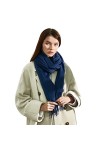 LumiSyne Hiver Senior Écharpe En Cachemire Pour Femme Couleur Unie Classique Écharpe En Laine Avec Frange Doux Longue Écharpe