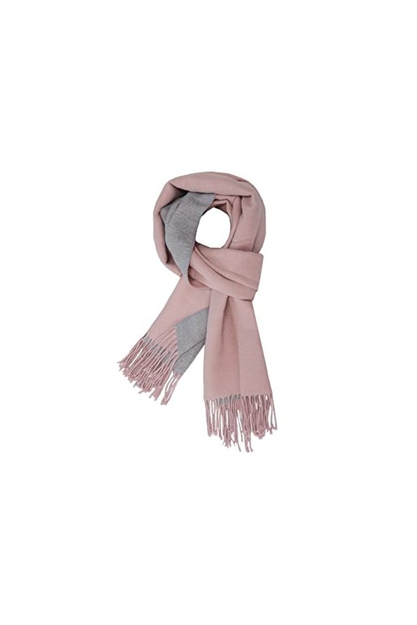 EROSTIMO Écharpe réversible pour femme - Toucher cachemire - Grand châle chaud et épais, jaune