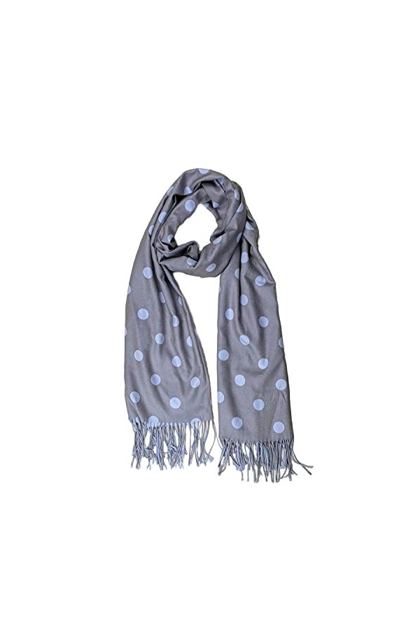 Kyniog Foulard 100 % cachemire pour femme, écharpe réversible grande taille - Châles et écharpes pashmina - 70 x 200 cm, Bleu