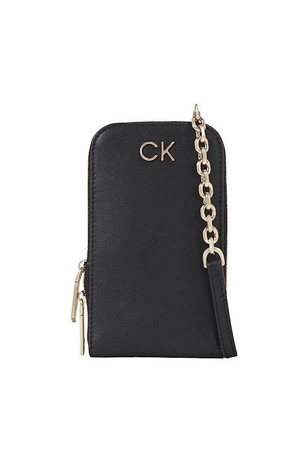 Calvin Klein Sac à bandoulière pour téléphone reverrouiller, Accessoire Technique Femme, CK Noir, Taille Unique