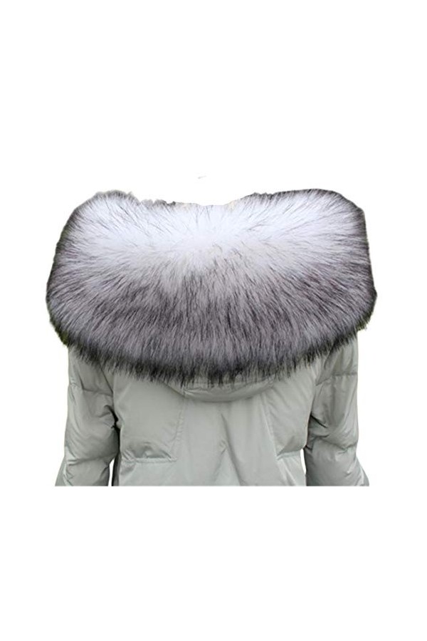 Fausse fourrure col capuche écharpe châle cache-cou pour manteau dhiver veste parka - Marron - XX-Large