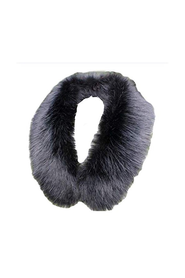 Fausse fourrure col capuche écharpe châle cache-cou pour manteau dhiver veste parka - Marron - XX-Large