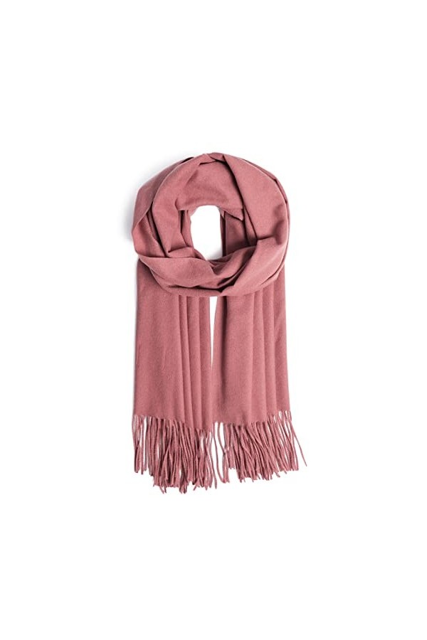 MAGIMODAC Écharpe dhiver pour femme - Toucher cachemire - Pashnima - Couleur unie - Tartan écossais - Grande écharpe douce, 