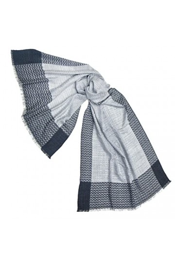 BEAT Châle Coton Modal Mixte Collection 70 x 190 cm Gris