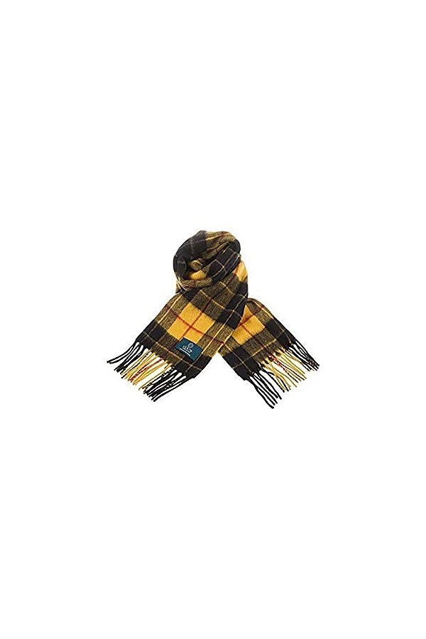 Clans of Scotland - Écharpe tartan écossaise pure laine dagneau écossaise clan 100 % laine – Écharpe tartan en pure laine – 