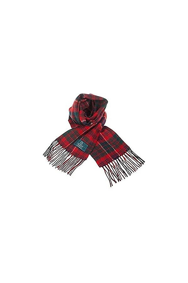 Clans of Scotland - Écharpe tartan écossaise pure laine dagneau écossaise clan 100 % laine – Écharpe tartan en pure laine – 