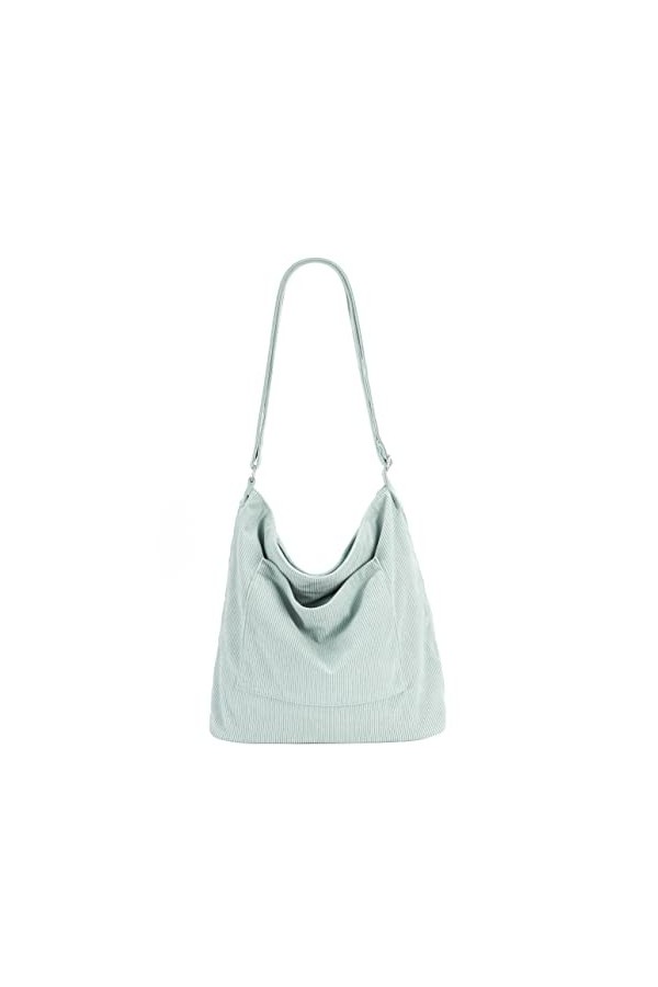 Jiliyote Sac à bandoulière en velours côtelé pour femme,Grand sac à bandoulière avec fermeture éclair,Sac à bandoulière pour 