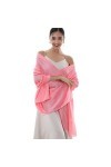 RIIQIICHY – Écharpe pour femme en mousseline de soie légère, pashmina pour cheveux, de mariage, pour robes de soirée, Rose 24