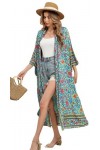 R.Vivimos Kimono ample à imprimé floral pour femme - - M