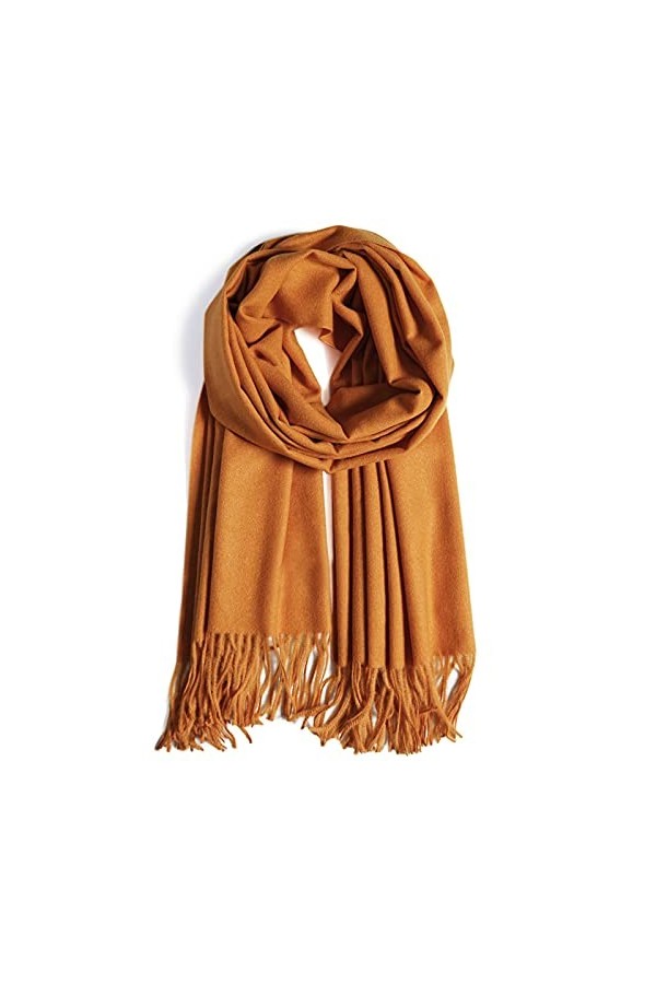 MAGIMODAC Écharpe dhiver pour femme - Sensation cachemire - Pashnima - Couleur unie - Tartan - Grande écharpe douce, bleu, t