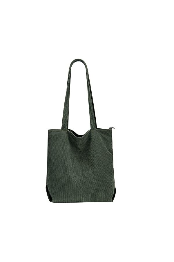 Jiliyote Sac à bandoulière en velours côtelé pour femme,Grand sac à bandoulière avec fermeture éclair,Sac à bandoulière pour 