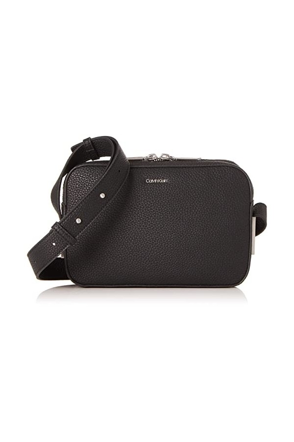 Calvin Klein Sac Bandoulière Femme Ck Must Plus Camera Bag Petit Modèle, Noir Ck Black , Taille Standard