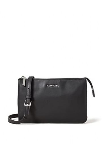 Calvin Klein Sac Bandoulière Femme Ck Must Ew Xbody Petit Modèle, Noir Ck Black , Taille Standard