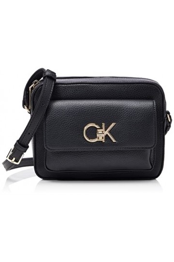 Calvin Klein Sac Bandoulière Femme Re-Lock Camera Bag Petit Modèle, Noir Ck Black , Taille Standard