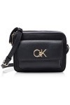 Calvin Klein Sac Bandoulière Femme Re-Lock Camera Bag Petit Modèle, Noir Ck Black , Taille Standard