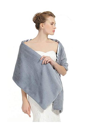 BEAUTELICATE Étole Châle En Fausse Fourrure Écharpes Cape De Femme Mariée Demoiselle dhonneur Pour Mariage Hiver Soirée Céré