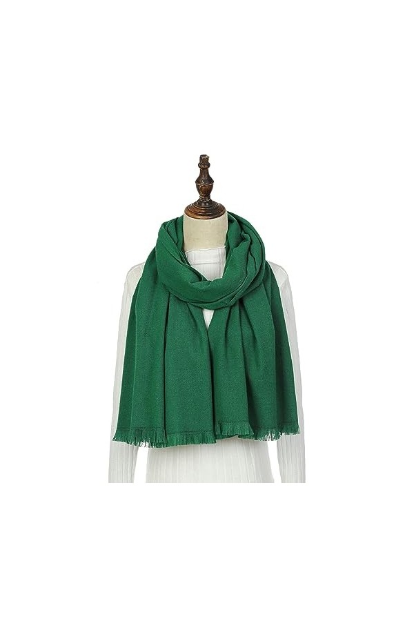 SWAT PANY Écharpes pashmina pour femme - Châles et écharpes pour femme - Pour mariage et hiver, Vert-2, L