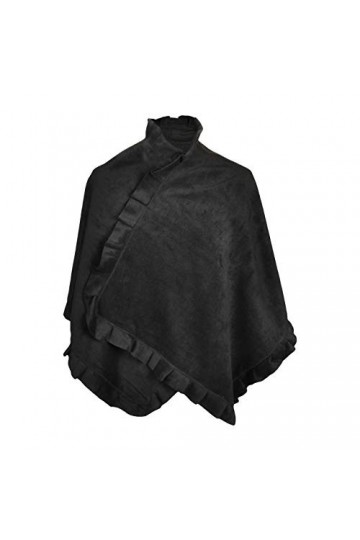 TOUTACOO, Poncho Cape Polaire - Poncho Femme - Couleur 01-Noir
