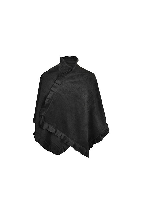 TOUTACOO, Poncho Cape Polaire - Poncho Femme - Couleur 01-Noir