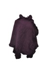 TOUTACOO, Poncho Cape Polaire - Poncho Femme - Couleur 01-Noir