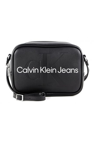 Calvin Klein Jeans Sac Bandoulière Femme Camera Bag Petit Modèle, Noir Black , Taille Standard