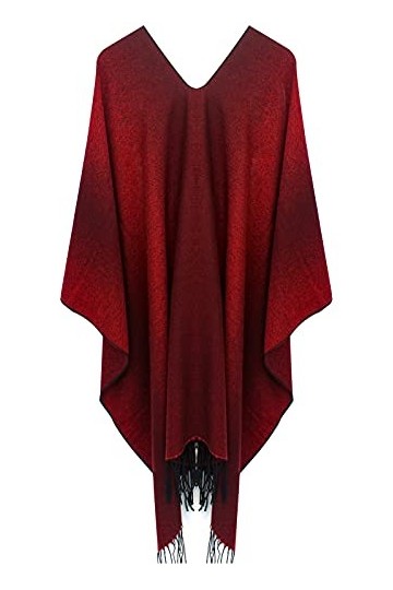 Poncho Femme Hiver Chaud Écharpe Cape Elégant Foulard Chaud Couverture Châle