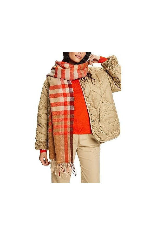 ESPRIT 993ea1q316 Écharpe Tendance, Caramel, Taille Unique Femme