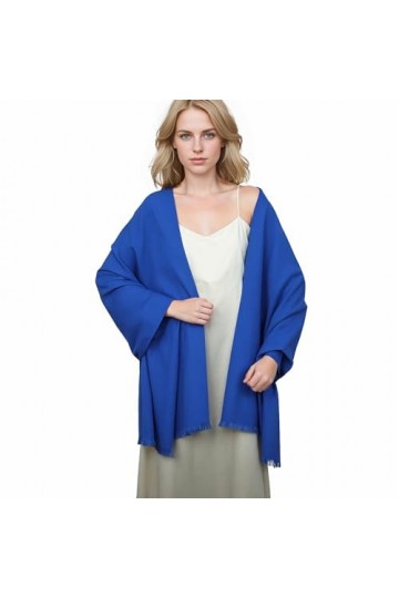 SWAT PANY Écharpes pashmina pour femme - Châles et écharpes pour femme - Pour mariage et hiver, bleu marine, L