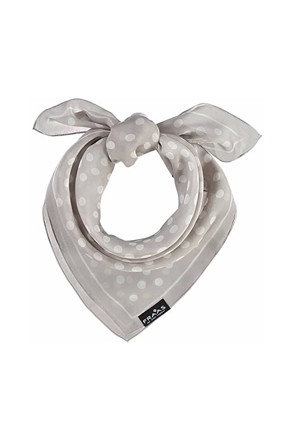 Fraas Mouchoir à pois pour femme - 68 x 68 cm - Soie