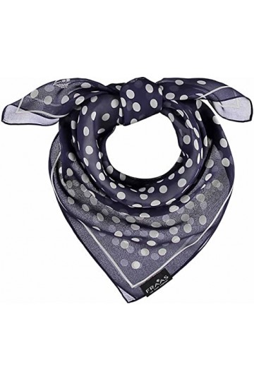 Fraas Mouchoir à pois pour femme - 68 x 68 cm - Soie