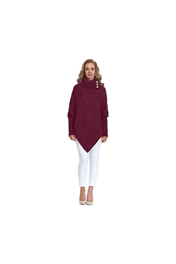 Merry Style Poncho Vêtement Femme M83N4 Poudre, One Size 