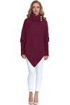 Merry Style Poncho Vêtement Femme M83N4 Poudre, One Size 